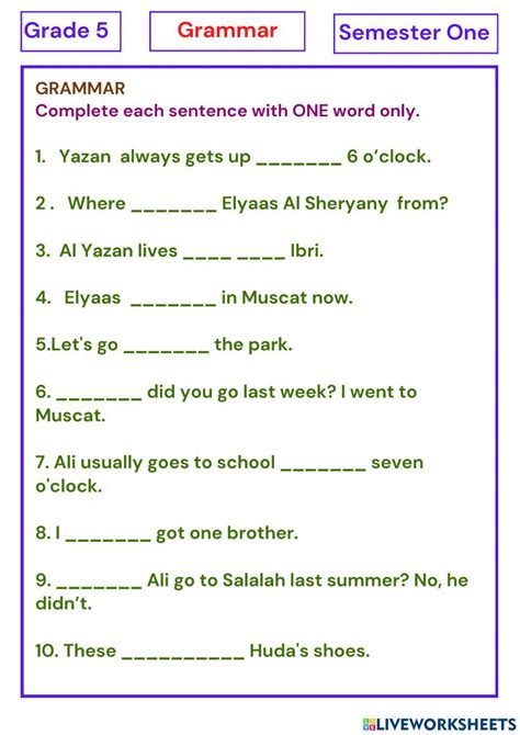 k5learning|Grammar and Writing Worksheets .